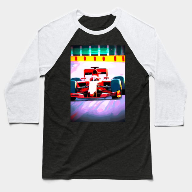 Professional Racing Car Baseball T-Shirt by maxcode